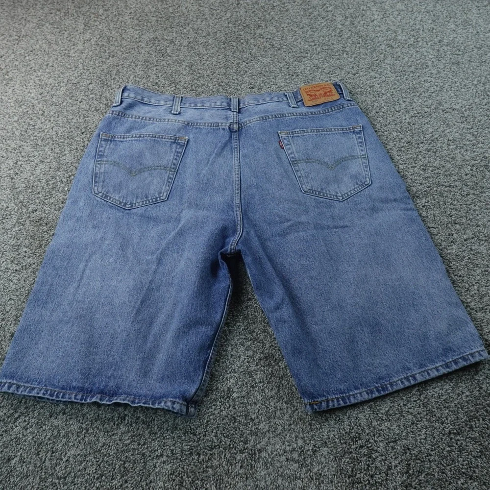Levis Shorts Mens 42 Light Blue Denim Jean Jorts 569 Loose Relaxed Bermuda Dad
